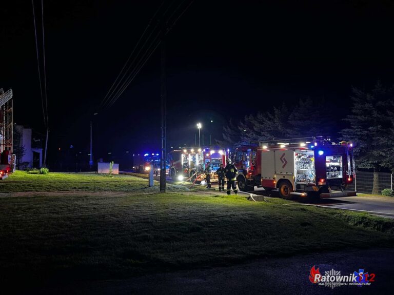 Pożar poddasza budynku mieszkalnego Sławice Szlacheckie (powiat miechowski).