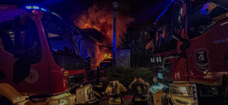 Pożar budynku w miejscowości Stary Sącz