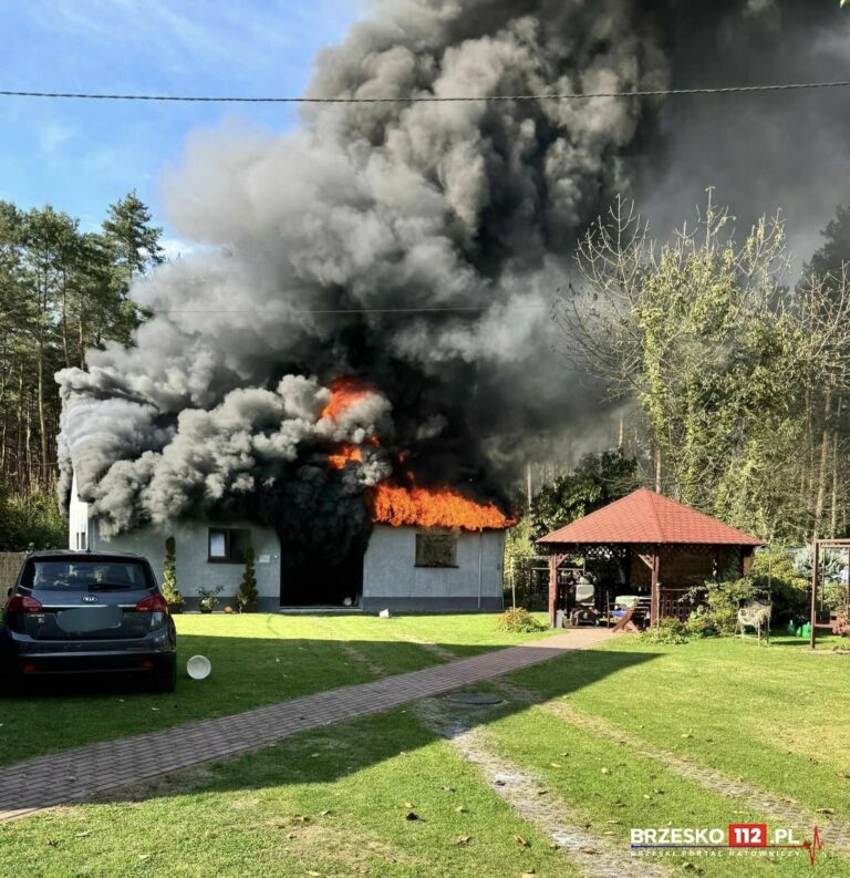 Pożar budynku gospodarczego w Bratucicach (pow.Bocheński)