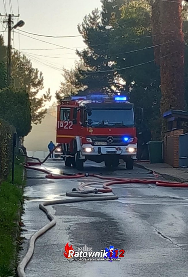 Pożar budynku mieszkalnego w Bochni