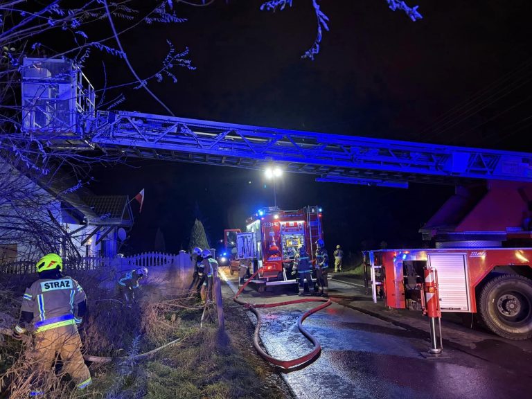 Pożar pustostanu w miejscowości Zalas (pow.Krakowski)[FOTO].