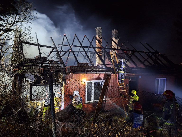 Pożar pustostanu w Ochojnie (pow.Krakowski) [FOTO]