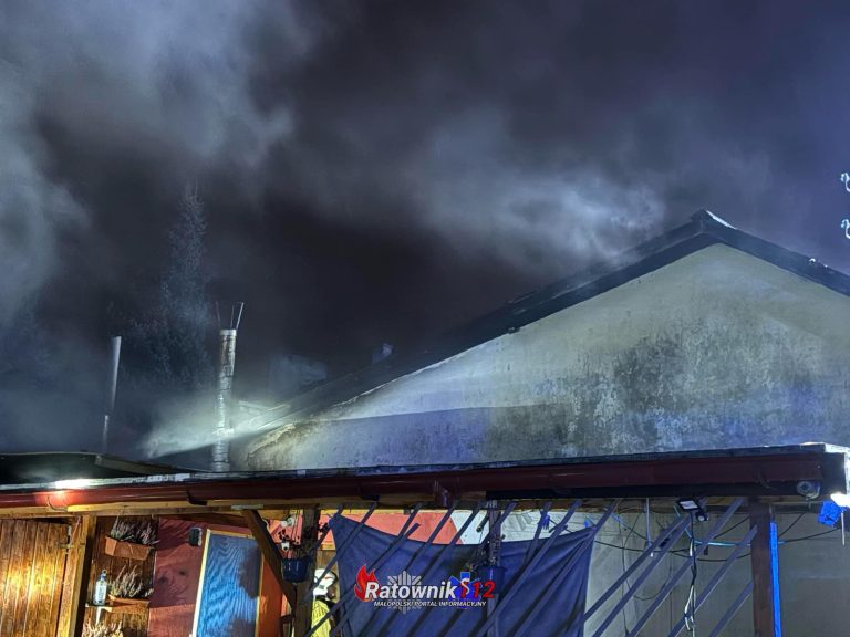 Pożar domu jednorodzinnego w Woli Filipowskiej (pow. krakowski)