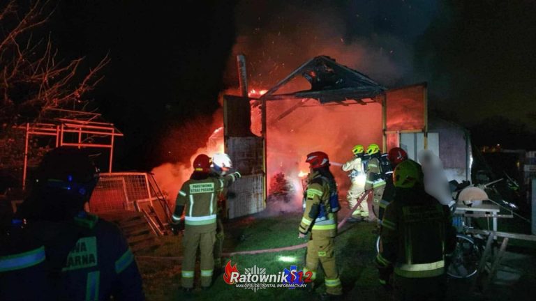 Pożar szklarni w Bolechowicach