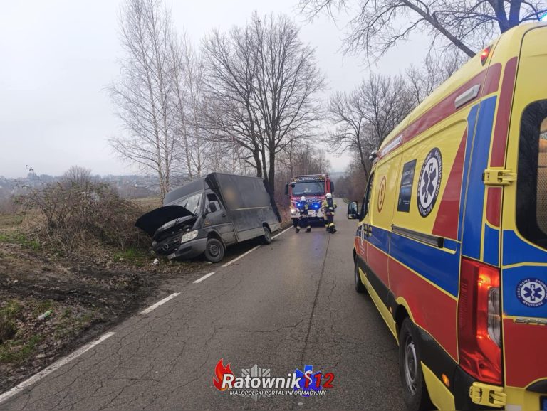 Zdarzenie drogowe w miejscowości Krzęcin (pow.Krakowski)