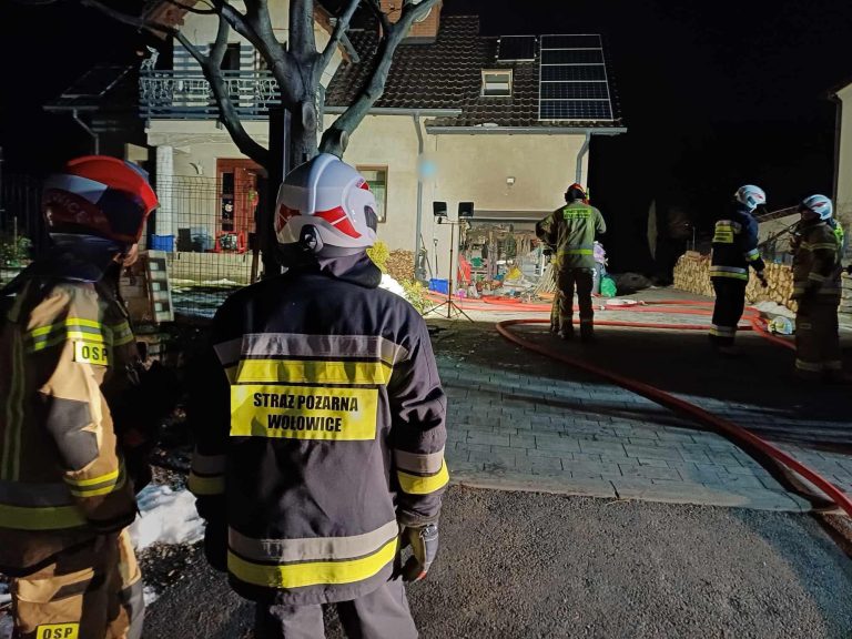 Pożar piwnicy w Dąbrowie Szlacheckie