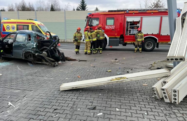 Karambol w Brzozówce pod Tarnowem.