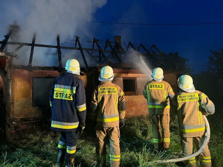 Pożar pustostanu na ul. Krzyskiej w Tarnowie