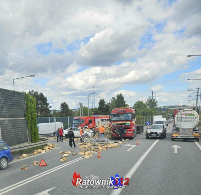 Zdarzenie drogowe na DK-44 w Skawinie