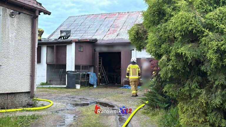Pożar Budynku w Zielonkach – Na Miejscu Działało 11 Zastępów Straży Pożarnej