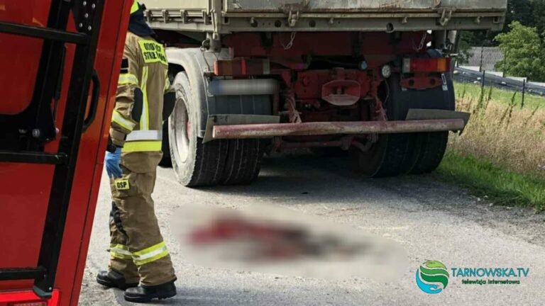 Tragedia w Olszynach (pow.Tarnowski) – 11-letni chłopiec zginął po zderzeniu z ciężarówką
